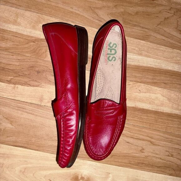 SAS Tripad Comfort Red Leather Loafers | Size 11N | Made in USA - Picture 1 of 12